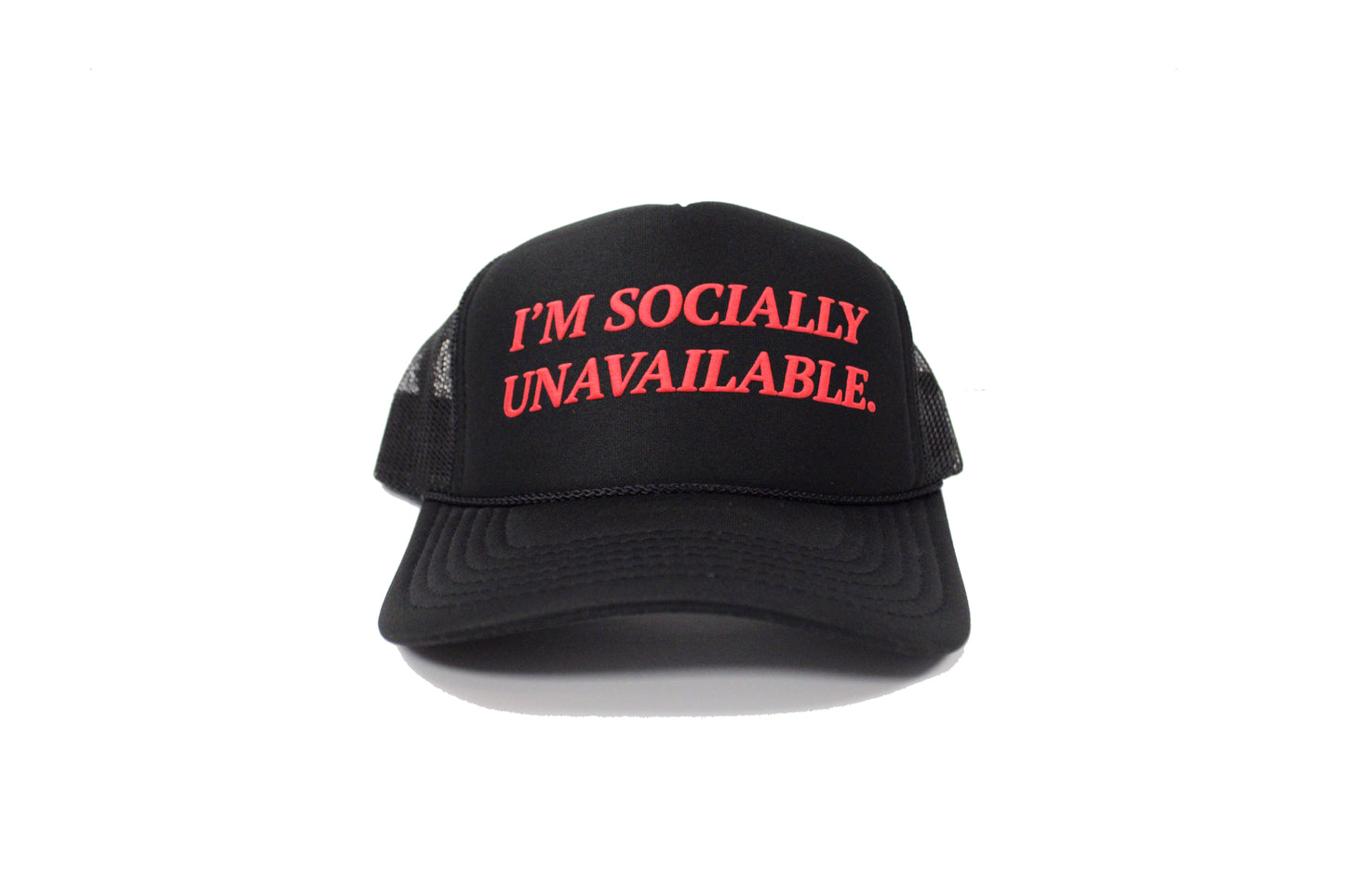 I'm Socially Unavailable - RED / BLK(Snapback)
